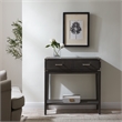 Leick Home 24032 Beckett One Drawer Wood Hall Stand with Shelf in Gray