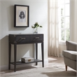 Leick Home 24032 Beckett One Drawer Wood Hall Stand with Shelf in Gray