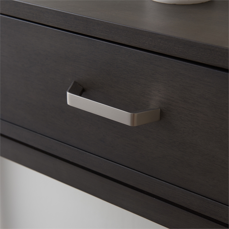 Leick Home 24032 Beckett One Drawer Wood Hall Stand with Shelf in Gray