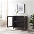 Leick Home 24010 Beckett Foyer Wood Cabinet in Gray-Anthracite/Pewter