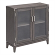Leick Home 24010 Beckett Foyer Wood Cabinet in Gray-Anthracite/Pewter