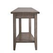 Leick Home 10502-GR Laurent Recliner Wood Wedge Table with Shelf in Smoke Gray