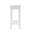 Leick Home 10505-WT Laurent Solid Wood Narrow End Table with Shelf in White