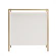 Leick Home 9200-WTGL Claudette Mixed Metal and Wood Foyer Cabinet in White/Gold