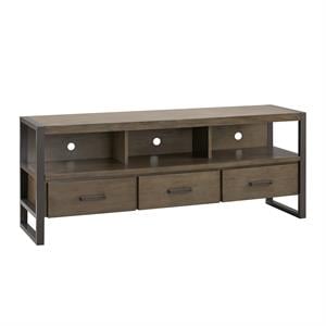 Leick Home 84360 Ender TV Stand For 65&quot TV's in Smoke and Gunmetal Gray