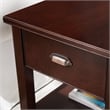 Leick Furniture Laurent End Table with Locking Drawer in Chocolate Cherry