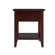 Leick Furniture Laurent End Table with Locking Drawer in Chocolate Cherry