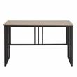 Leick Home 70001-WOGM Collapsible Slatted Mission Desk in White Oak/Gunmetal