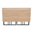 Leick Home 70001-WOGM Collapsible Slatted Mission Desk in White Oak/Gunmetal