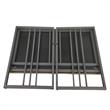 Leick Home 70001-WOGM Collapsible Slatted Mission Desk in White Oak/Gunmetal