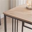 Leick Home 70001-WOGM Collapsible Slatted Mission Desk in White Oak/Gunmetal