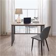 Leick Home 70001-WOGM Collapsible Slatted Mission Desk in White Oak/Gunmetal