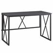 Leick Home 70002-BLKNK Collapsible X Desk - Gray Herringbone/Matte Black