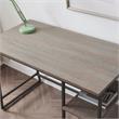 70003-ROBLK Wood Reversible Stepped Tier Shelf Desk in Oak/Gunmetal Gray