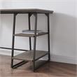 70003-ROBLK Wood Reversible Stepped Tier Shelf Desk in Oak/Gunmetal Gray