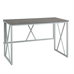 Leick Home 70002-WWNK Collapsible X Desk in Weathered Wood/Satin Nickel