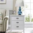 Laurent Wood Nightstand with Drawer/Door Storage & AC/USB Outlet in White