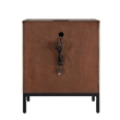 Leick Furniture Tableau 3-Drawer Wood Nightstand Table with AC/USB in Espresso