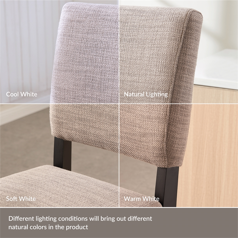 Leick Favorite Finds Wood Upholstered Back Counter Stool Set in Black and Gray