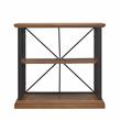 11832-WLGM Finnick Mixed Metal and Wood Bookshelf in Willow/Gunmetal Espresso