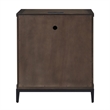 9079-GRMB Julien Assembled Wood Nightstand Table w/ AC/USB in Coffee Bean/Black
