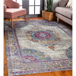 594036 Wendlyn Vintage Multicolor Medallion Boho Chic Area Rug 3'9&quot x 5'9&quot