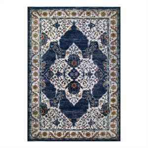 596270 Wendlyn Vintage Multicolor Medallion Boho Chic Area Rug 5'3&quot x 7'7&quot