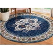 594044 Wendlyn Vintage Multicolor Medallion Boho Chic Area Rug 5'.3