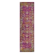 594192 Laraline Vintage Turkish Medallion Faded Fuchsia Area Rug 2'2