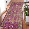 594200 Laraline Vintage Turkish Medallion Faded Fuchsia Area Rug 2'2