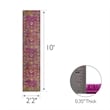 594200 Laraline Vintage Turkish Medallion Faded Fuchsia Area Rug 2'2