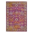 594234 Laraline Vintage Turkish Medallion Faded Fuchsia Area Rug 5'3