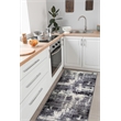 594275 Allerick Vintage Monochromatic Abstract Gray Area Rug Runner 1'9