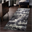 594275 Allerick Vintage Monochromatic Abstract Gray Area Rug Runner 1'9