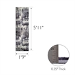 594275 Allerick Vintage Monochromatic Abstract Gray Area Rug Runner 1'9