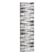594564 Zielle Soft Shag Painterly Modern Rug Gray Area Rug Runner 2'2