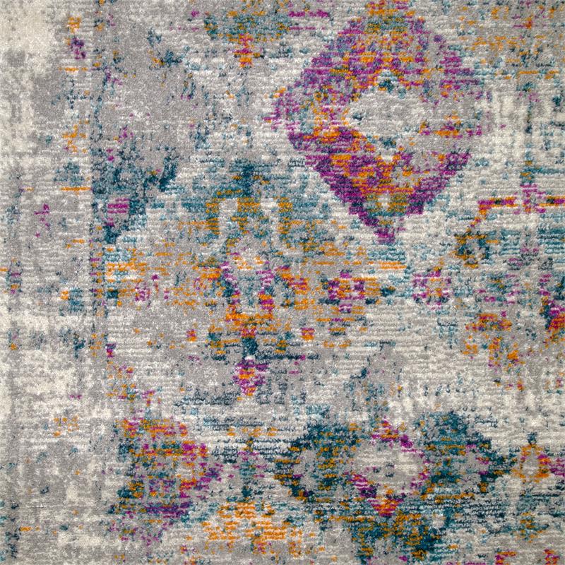 596155 Calian Vintage Patchwork Boho Chic Faded Area Rug Runner 1'9