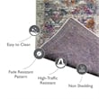 596155 Calian Vintage Patchwork Boho Chic Faded Area Rug Runner 1'9