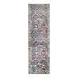 596155 Calian Vintage Patchwork Boho Chic Faded Area Rug Runner 1'9