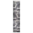 596353 Allerick Vintage Monochromatic Abstract Gray Area Rug Runner 2'2
