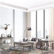 596478 Vienne Vintage Faded Turkish Medallion Ivory and Navy Area Rug 6'7