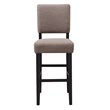 Leick Favorite Finds Wood Upholstered Back Bar Stool Set of 2 in Black/Gray