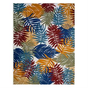 leick home 595181 talipot palm indoor outdoor area rug rectangle 4'x6'