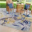 Leick Home 595249 Song Floral Indoor Outdoor Area Rug Rectangle 3'x5'