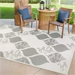 Leick Home 596577 Laurus Quatrefoil Indoor Outdoor Area Rug Rectangle 5'3