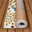 Leick Home 595421 Beam Flower Indoor Outdoor Area Rug Rectangle 6'7