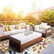 Leick Home 595421 Beam Flower Indoor Outdoor Area Rug Rectangle 6'7