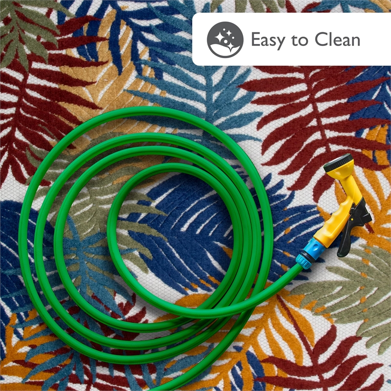 Leick Home 595173 Talipot Palm Indoor Outdoor Area Rug Rectangle 3'x5'