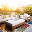 Leick Home 595173 Talipot Palm Indoor Outdoor Area Rug Rectangle 3'x5'