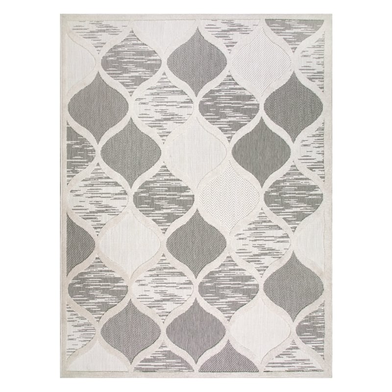 Leick Home 596593 Laurus Quatrefoil Indoor Outdoor Area Rug Rectangle 6'7